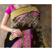 Gorgeous Floral Embroidered Wedding Net Saree